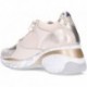 Damen-Sneaker Cetti C-1376 Metall- und Tierdruck CHAMPAGNE