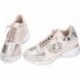 Damen-Sneaker Cetti C-1376 Metall- und Tierdruck CHAMPAGNE