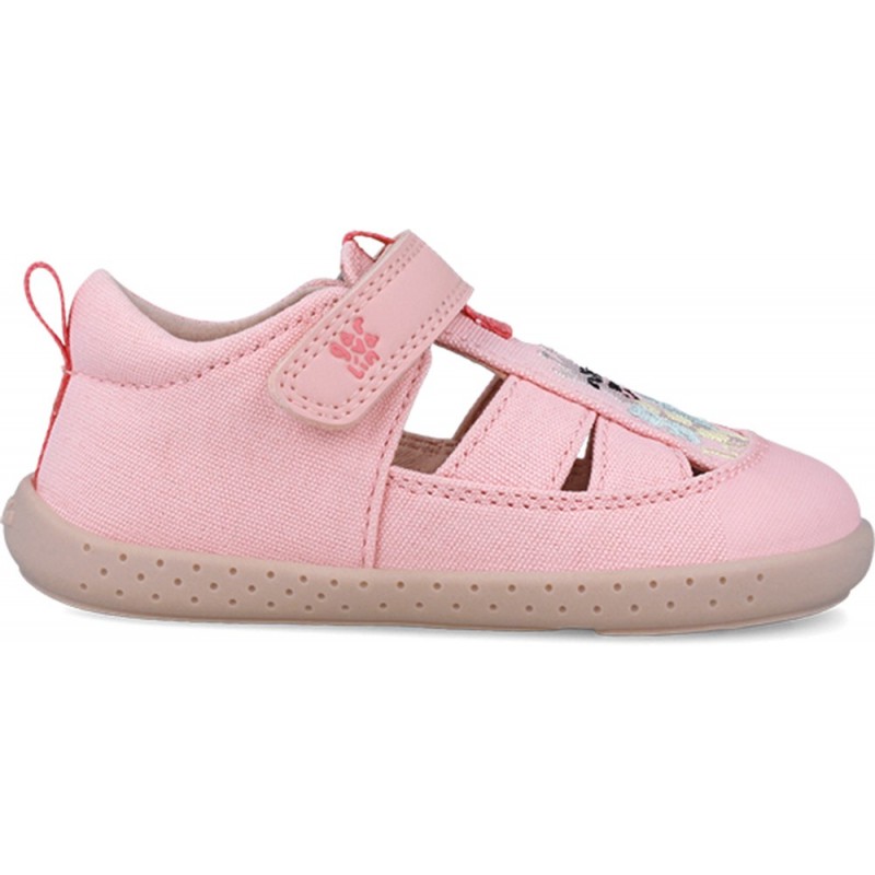 Garvalin 252346 Giraffe Canvas Respectful Sandalen für Mädchen ROSA_B032