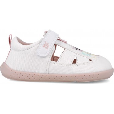 Garvalin 252346 Giraffe Canvas Respectful Sandalen für Mädchen BLANCO_C050