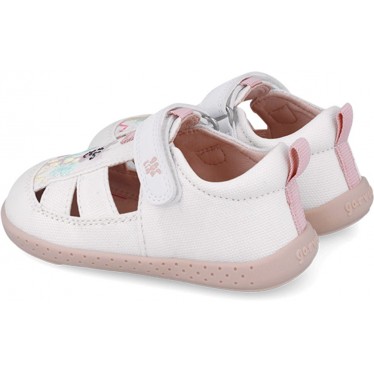Garvalin 252346 Giraffe Canvas Respectful Sandalen für Mädchen BLANCO_C050