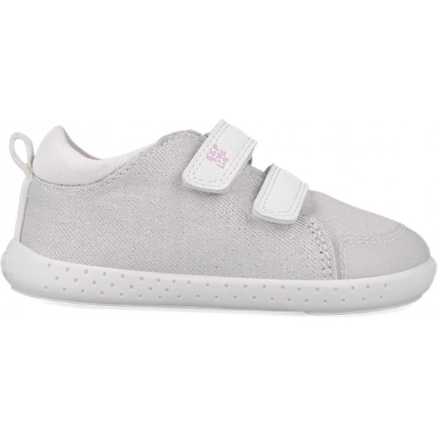 Respektvoller Sportschuh für Mädchen Garvalin 252347 Metallic Canvas BLANCO_B050