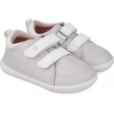 Respektvoller Sportschuh für Mädchen Garvalin 252347 Metallic Canvas BLANCO_B050