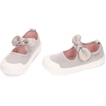 GARVALIN Canvas Bow 252380 Respectful Mädchen Ballerinas CRUDO_B663