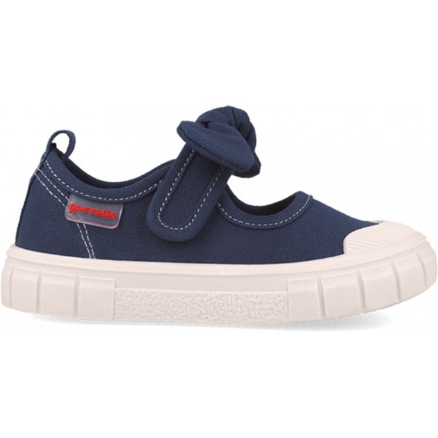 GARVALIN Canvas Bow 252380 Respectful Mädchen Ballerinas AZUL_MARINO_A089 GARVALIN Canvas Bow 252380 Respectful Mädchen Ballerinas AZUL_MARINO_A089