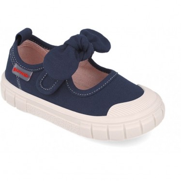GARVALIN Canvas Bow 252380 Respectful Mädchen Ballerinas AZUL_MARINO_A089