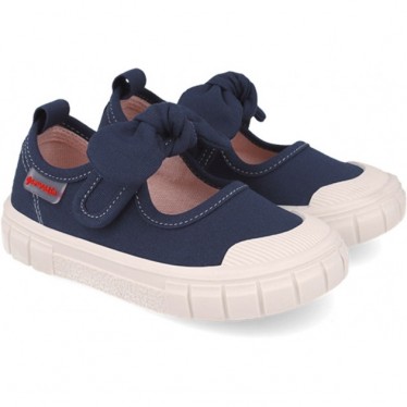 GARVALIN Canvas Bow 252380 Respectful Mädchen Ballerinas AZUL_MARINO_A089