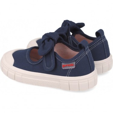 GARVALIN Canvas Bow 252380 Respectful Mädchen Ballerinas AZUL_MARINO_A089