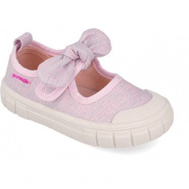 GARVALIN Canvas Bow 252380 Respectful Mädchen Ballerinas ROSA_C032