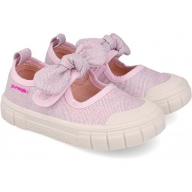 GARVALIN Canvas Bow 252380 Respectful Mädchen Ballerinas ROSA_C032