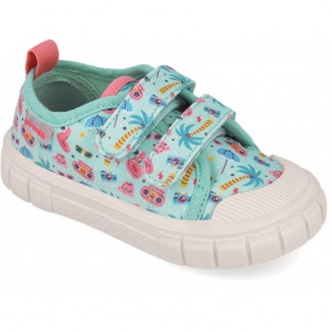 Respektvoller Sportschuh für Mädchen 252383 Bedruckter Canvas TURQUESA_A539