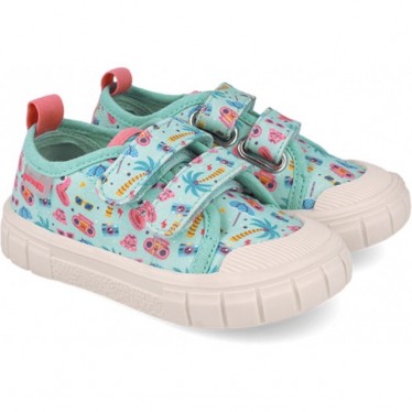 Respektvoller Sportschuh für Mädchen 252383 Bedruckter Canvas TURQUESA_A539