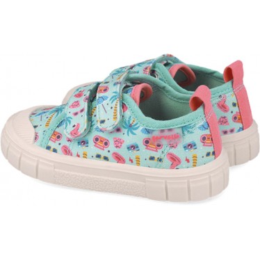 Respektvoller Sportschuh für Mädchen 252383 Bedruckter Canvas TURQUESA_A539