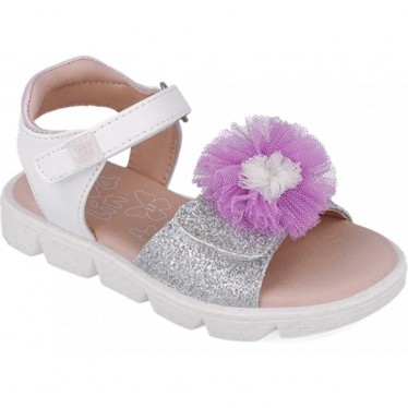 Garvalin 252402 Pom Pom Mädchensandalen BLANCO_B050