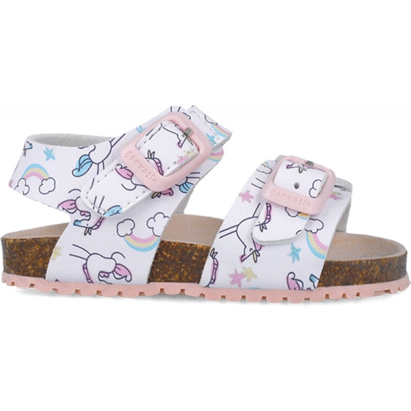 Garvalin 252463 Bios bedruckte Sandalen für Mädchen BLANCO_B050
