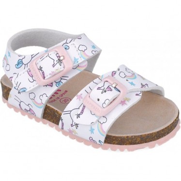 Garvalin 252463 Bios bedruckte Sandalen für Mädchen BLANCO_B050