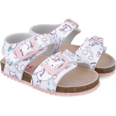Garvalin 252463 Bios bedruckte Sandalen für Mädchen BLANCO_B050