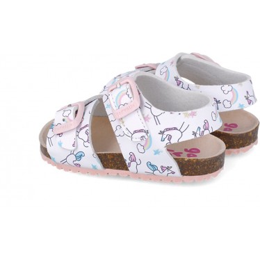 Garvalin 252463 Bios bedruckte Sandalen für Mädchen BLANCO_B050