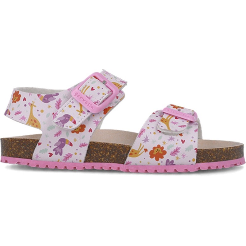 Garvalin 252465 Bios bedruckte Sandalen für Mädchen LILA_A164