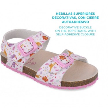 Garvalin 252465 Bios bedruckte Sandalen für Mädchen LILA_A164