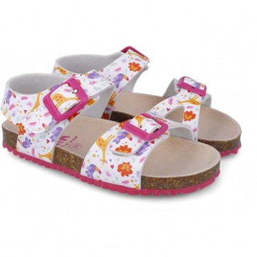 Garvalin 252465 Bios bedruckte Sandalen für Mädchen BLANCO_B050