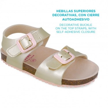 Garvalin 252467 Bios Metallic Mädchensandale ORO_A784