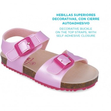 Garvalin 252467 Bios Metallic Mädchensandale ROSA_C032