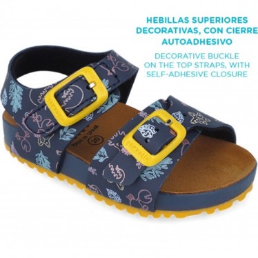 Garvalin 252470 Bedruckte Jungensandalen AZUL_MARINO_A089