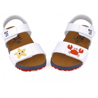 Garvalin 252471 Twin Crab und Star Sandale für Jungen BLANCO_B050