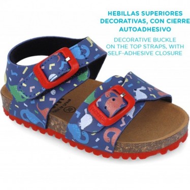 Garvalin 252472 Bios bedruckte Sandalen für Jungen AZUL_A008