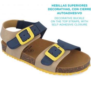 Garvalin 252474 Bios Basic Jungensandalen BEIGE_AZUL_B827