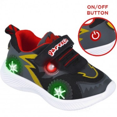 Garvalin 252800 Running Light-Up Sneakers für Jungen NEGRO_A054
