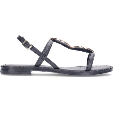 GEOX Maddalusiac D55YMF Damensandalen BLACK