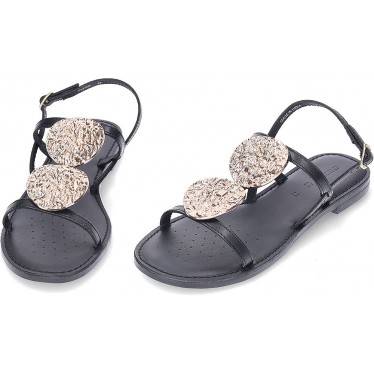 GEOX Maddalusiac D55YMF Damensandalen BLACK