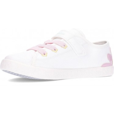 GEOX Gisli J554NC Mädchen-Sneaker WHITE_PNIK
