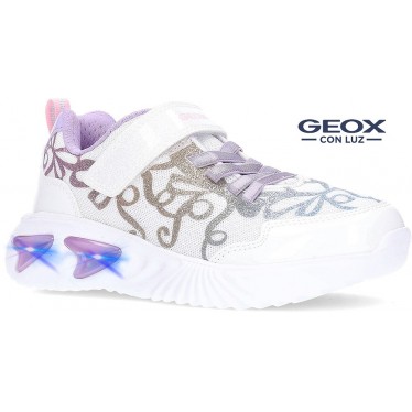 Turnschuhe mit Licht GEOX Assister J55E9A WHITE_MULTICOLOR
