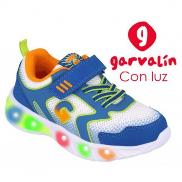Garvalin 252828 Halo Leucht-Sneaker für Jungen BLANCO_ROYAL_B825