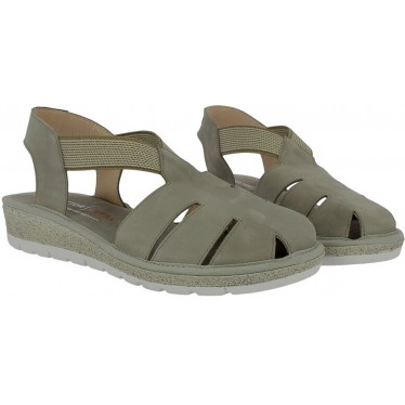 Doctor Cutillas 35336 Damen-Krabbensandale mit Gummizug TAUPE