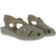 Doctor Cutillas 35336 Damen-Krabbensandale mit Gummizug TAUPE