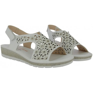 Doctor Cutillas 35334 Floral Chopped Damen Sandalen BLANCO