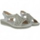 Doctor Cutillas 35334 Floral Chopped Damen Sandalen BLANCO