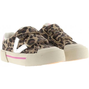 Victoria 1065196 Tribu Basket Mädchen-Sportschuh LEOPARDO