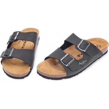 Sandalen PEPE JEANS Doppelvelour PMS80003 BLACK