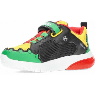 GEOX Cyberdrone Bowser J55LBE Leuchtende Sneakers für Jungen GREEN_RED