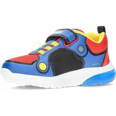 GEOX Super Mario J55LBF leuchtende Kindersneaker ROYAL_RED