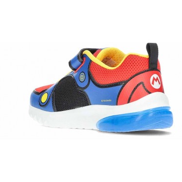 GEOX Super Mario J55LBF leuchtende Kindersneaker ROYAL_RED