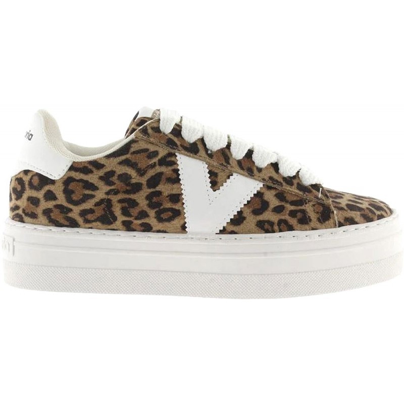 Victoria 1092176 Barcelona Wildleder Damen Sportschuh LEOPARDO