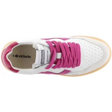 Victoria 1257129 Seoul Damen-Sneaker in Lederoptik FUCSIA