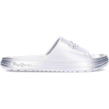 PEPE JEANS Beach Slidemet Flip-Flops PLS70165 SILVER