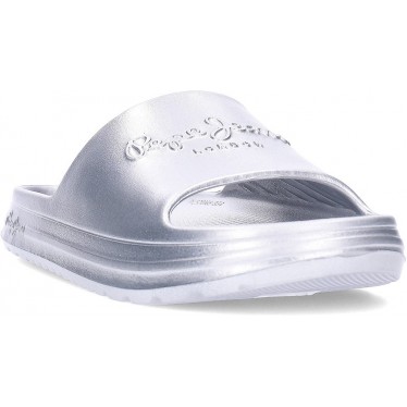 PEPE JEANS Beach Slidemet Flip-Flops PLS70165 SILVER